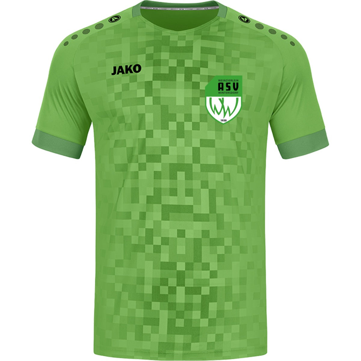 4241-Jako-Pixel-Unisex – ASV-Wappen herzseitig Soft Green Vorderseite