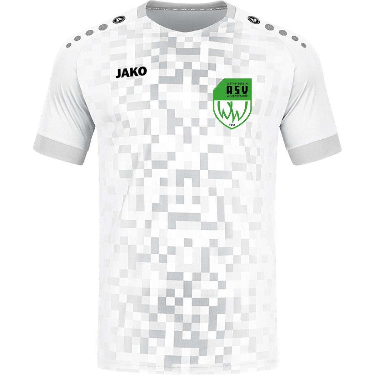 4241-Jako-Pixel-Unisex – ASV-Wappen herzseitig Weiß Vorderseite