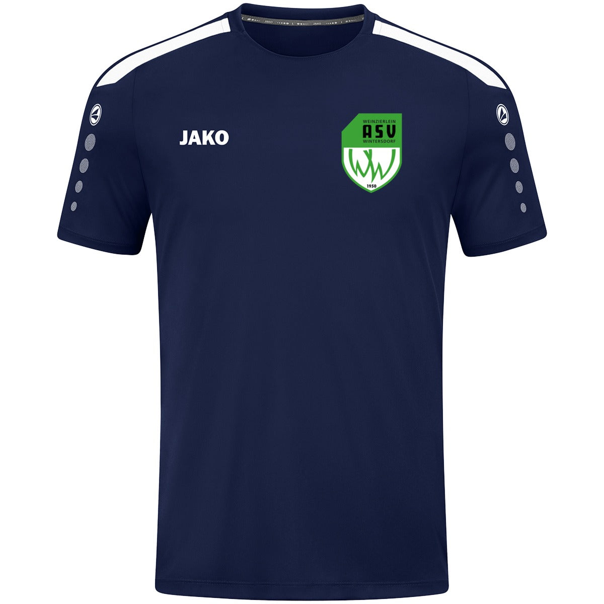 4223M-Power-Men – ASV-Wappen herzseitig Marine Vorderseite