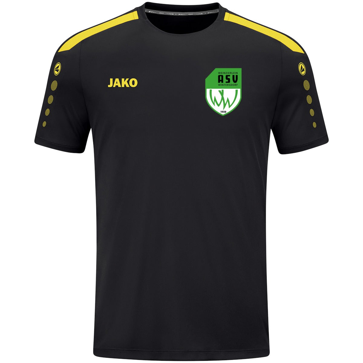 4223M-Power-Men – ASV-Wappen herzseitig Schwarz/Citro Vorderseite