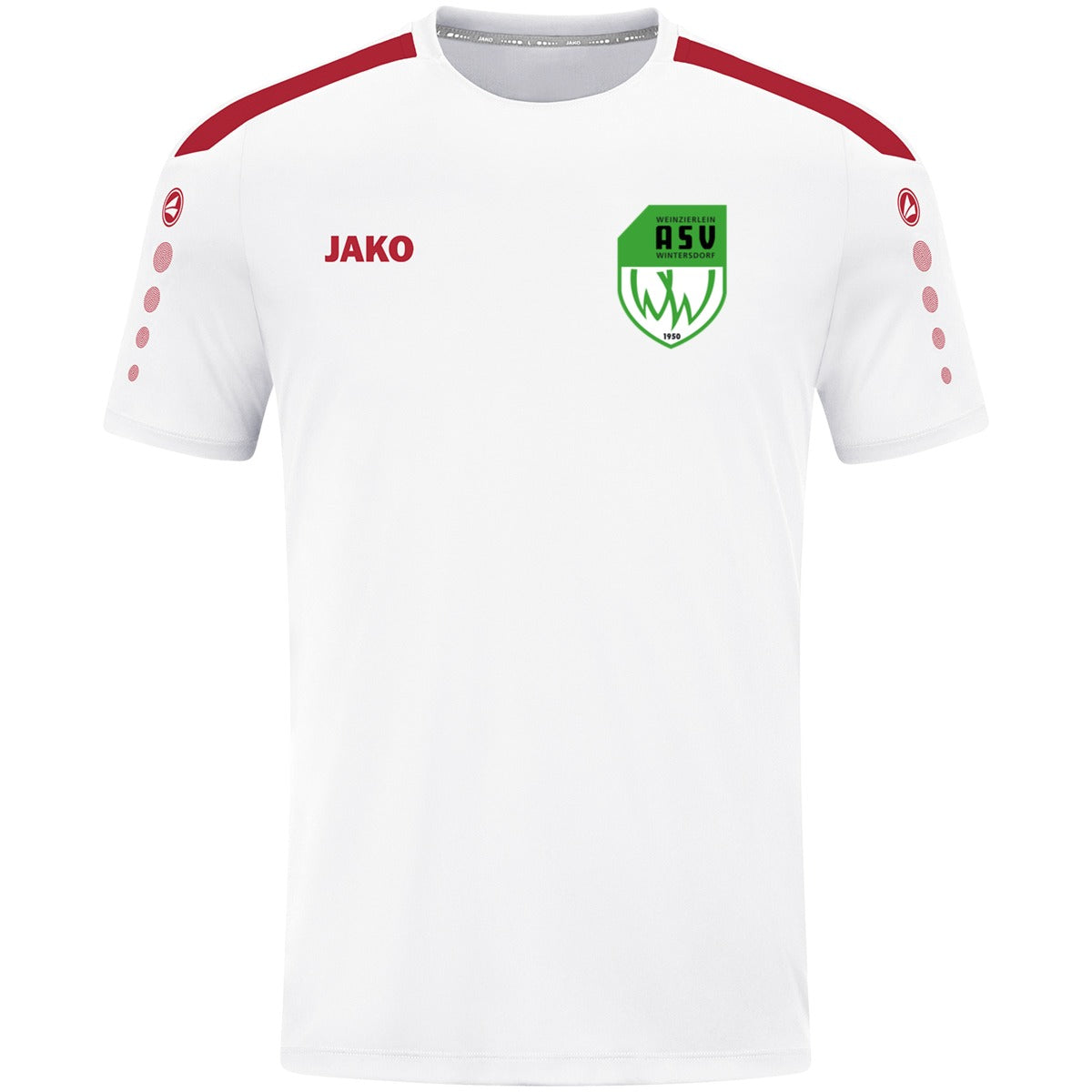 4223M-Power-Men – ASV-Wappen herzseitig Weiß/Rot Vorderseite