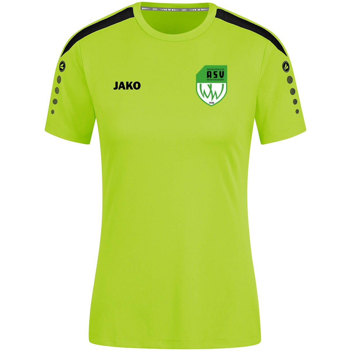 4223W-Power-Women – ASV-Wappen herzseitig Neongrün Vorderseite