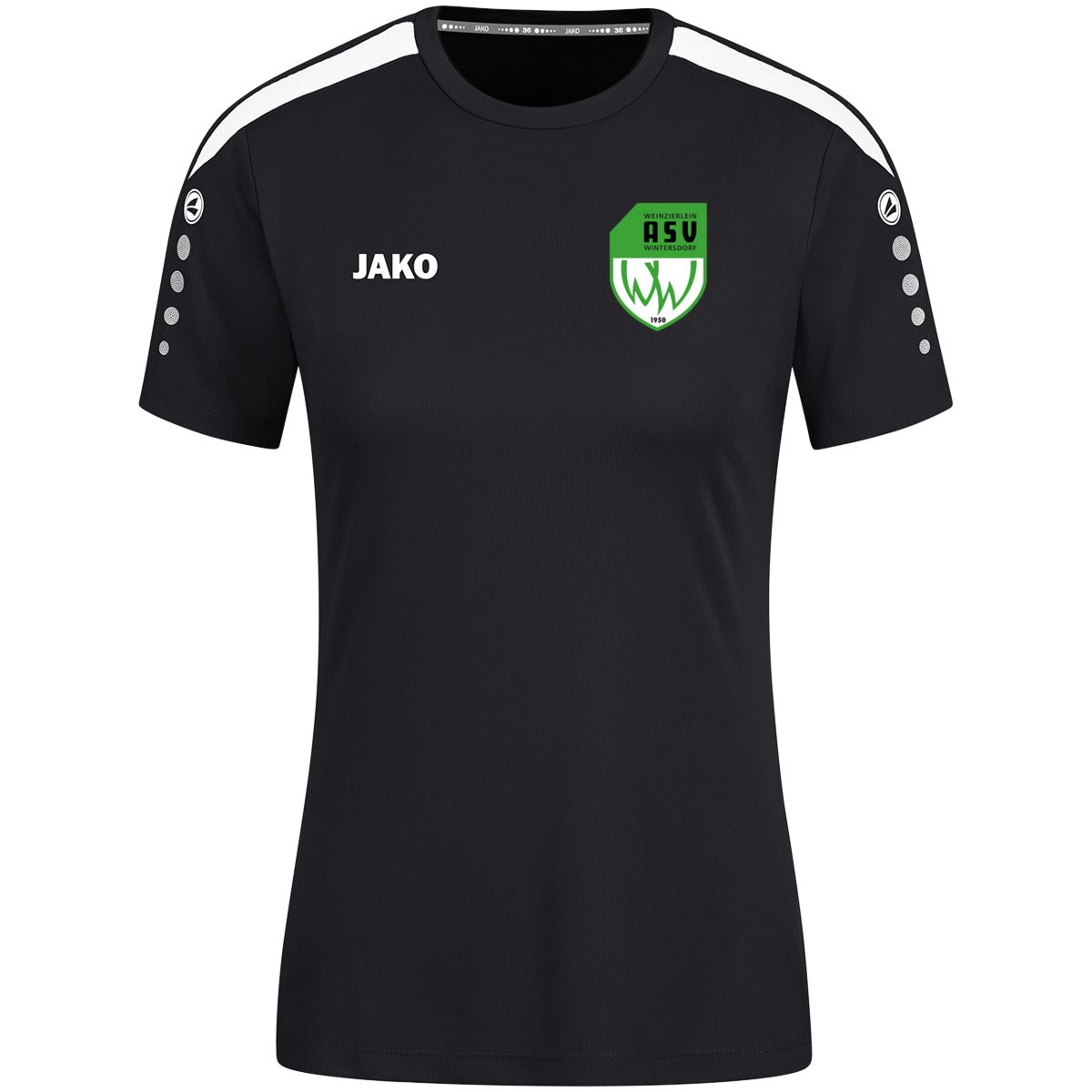 4223W-Power-Women – ASV-Wappen herzseitig Schwarz Vorderseite