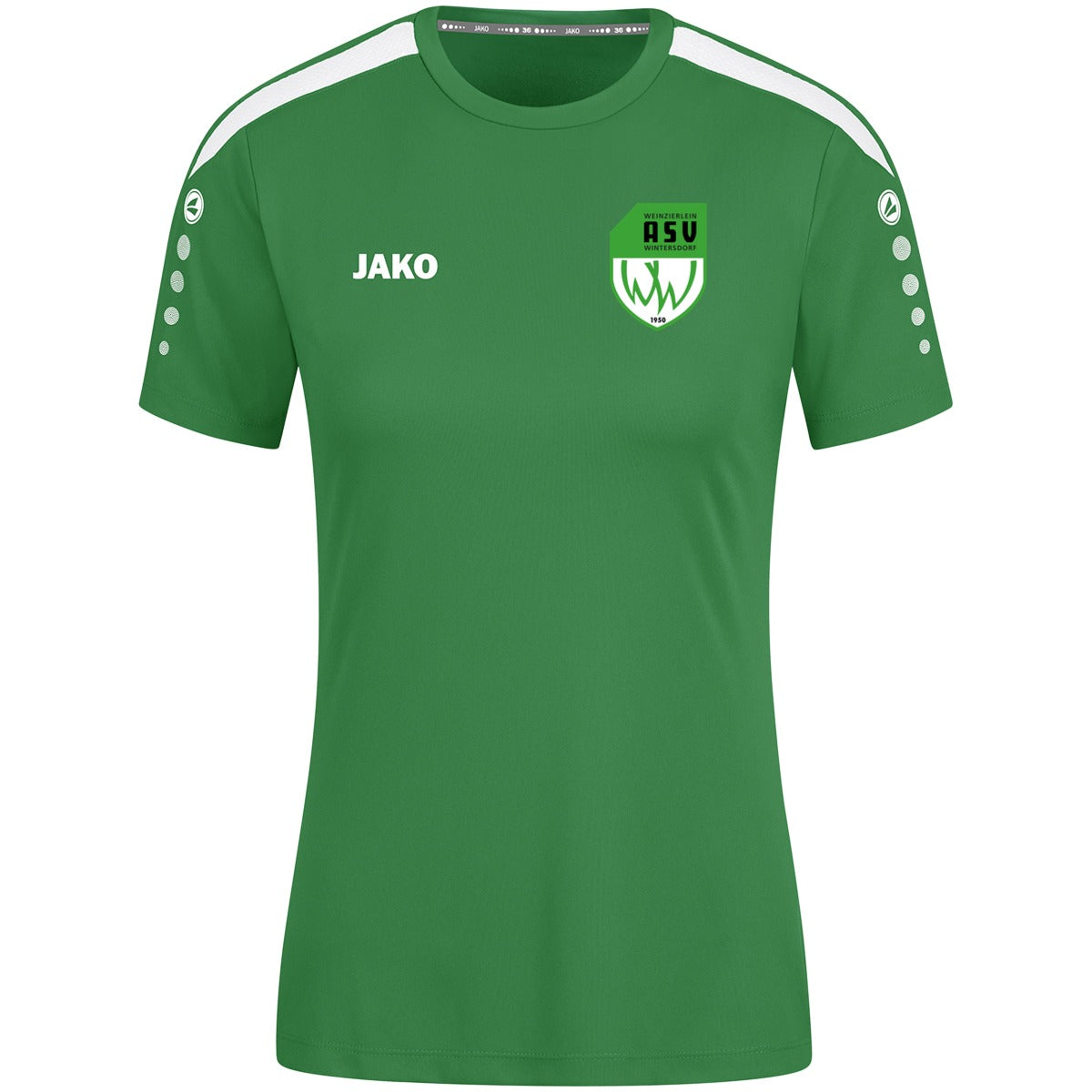 4223W-Power-Women – ASV-Wappen herzseitig Sportgrün Vorderseite