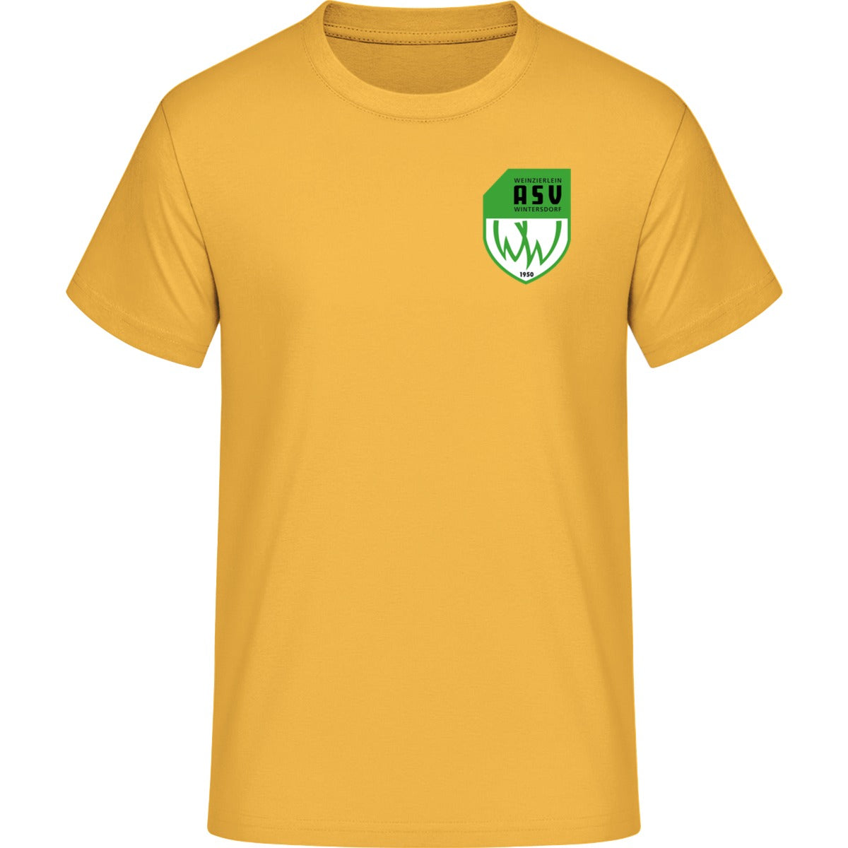 B&C #E190 T-Shirt Men – ASV-Wappen herzseitig Gold Vorderseite