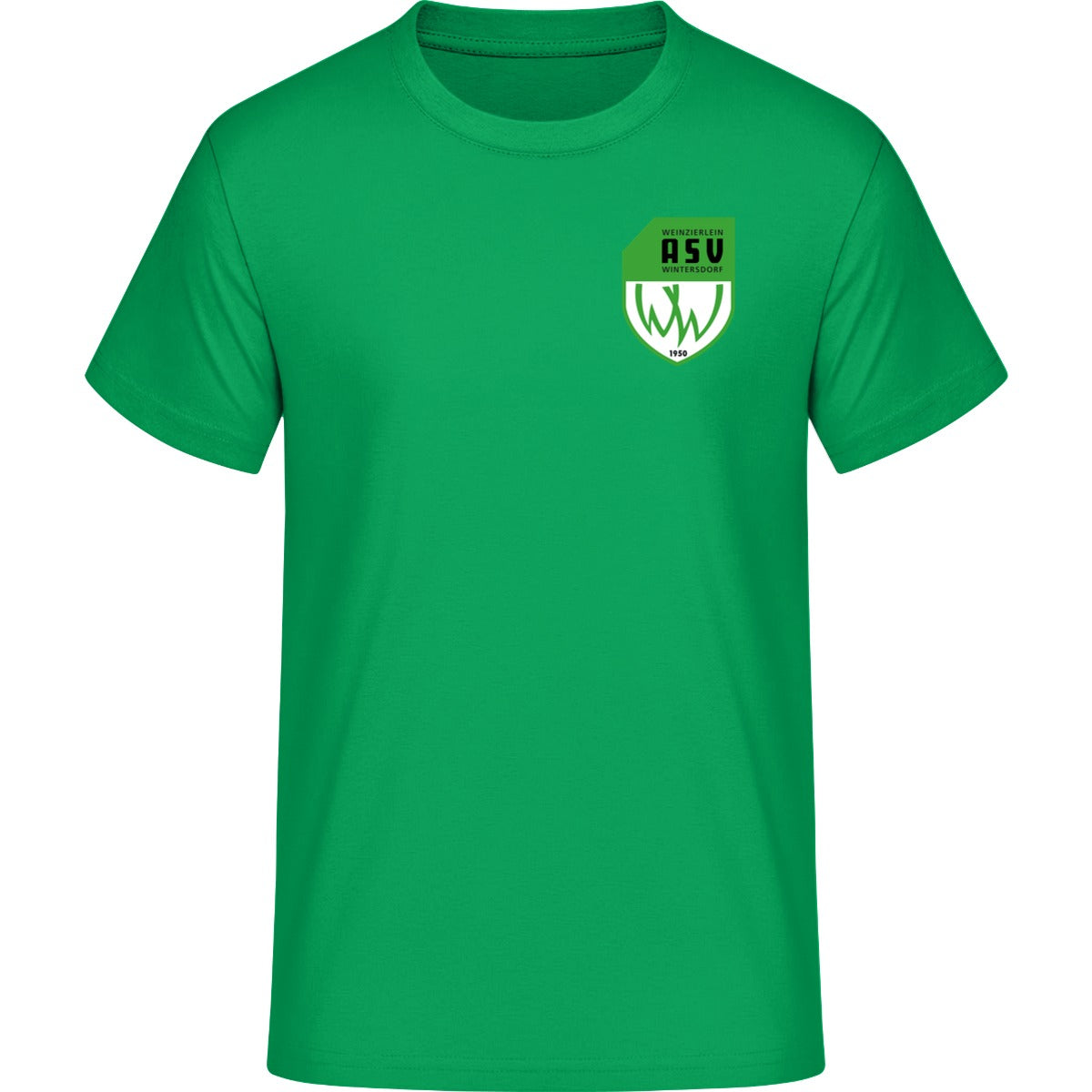 B&C #E190 T-Shirt Men – ASV-Wappen herzseitig Kelly Green Vorderseite