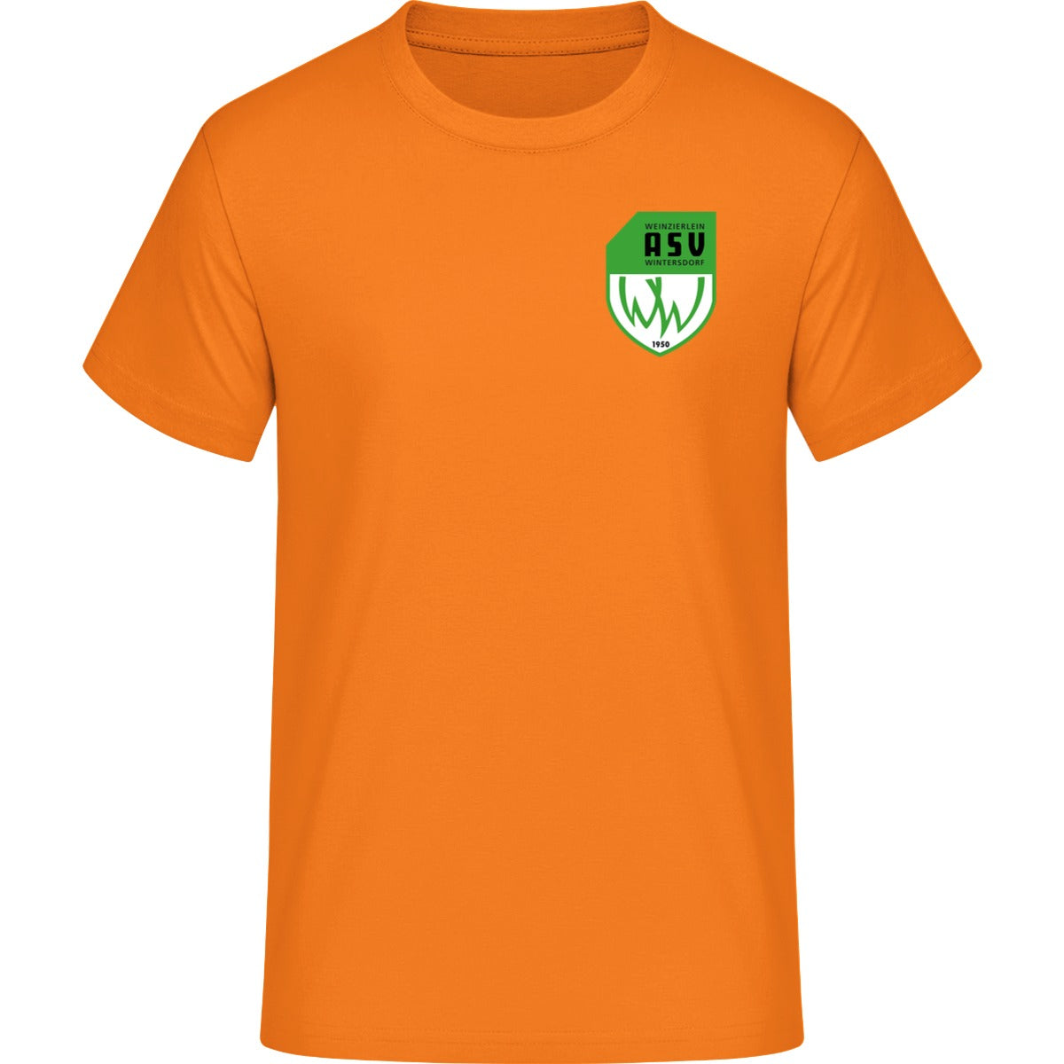 B&C #E190 T-Shirt Men – ASV-Wappen herzseitig Orange Vorderseite