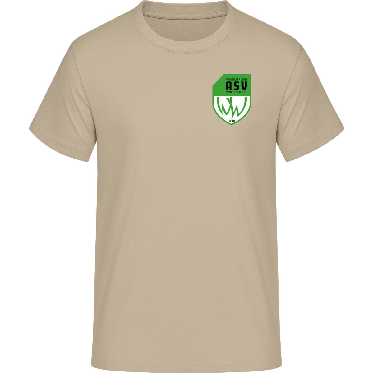 B&C #E190 T-Shirt Men – ASV-Wappen herzseitig Sand Vorderseite