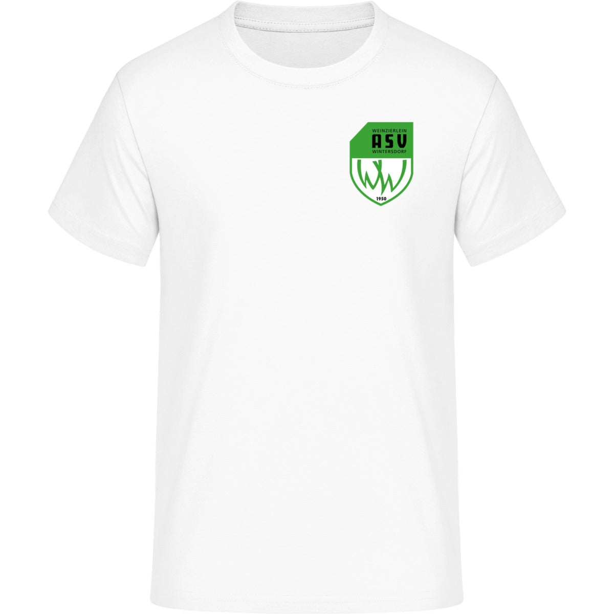 B&C #E190 T-Shirt Men – ASV-Wappen herzseitig White Vorderseite