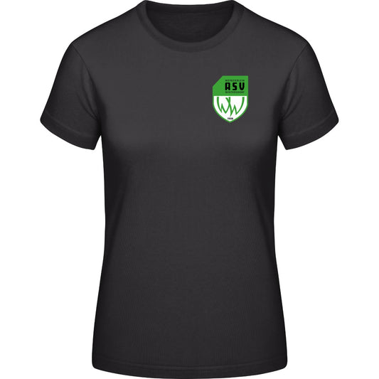 B&C #E190 T-Shirt Women – ASV-Wappen herzseitig Black Vorderseite