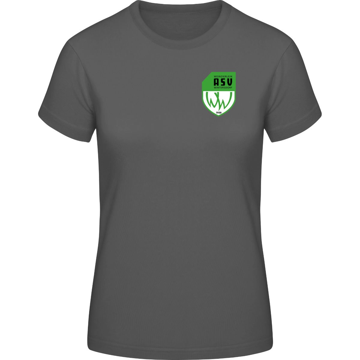 B&C #E190 T-Shirt Women – ASV-Wappen herzseitig Dark Grey Vorderseite
