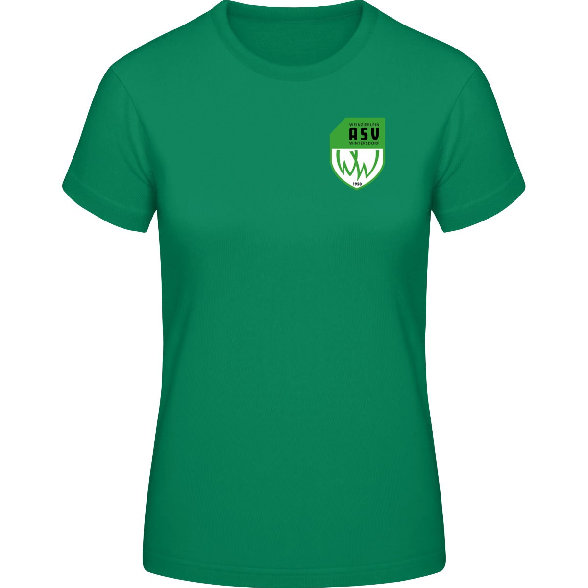 B&C #E190 T-Shirt Women – ASV-Wappen herzseitig Kelly Green Vorderseite