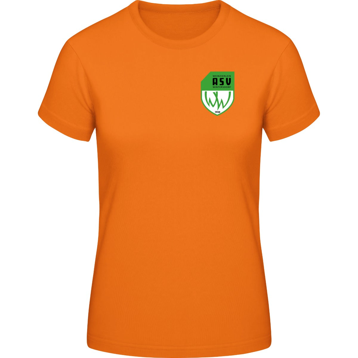 B&C #E190 T-Shirt Women – ASV-Wappen herzseitig Orange Vorderseite