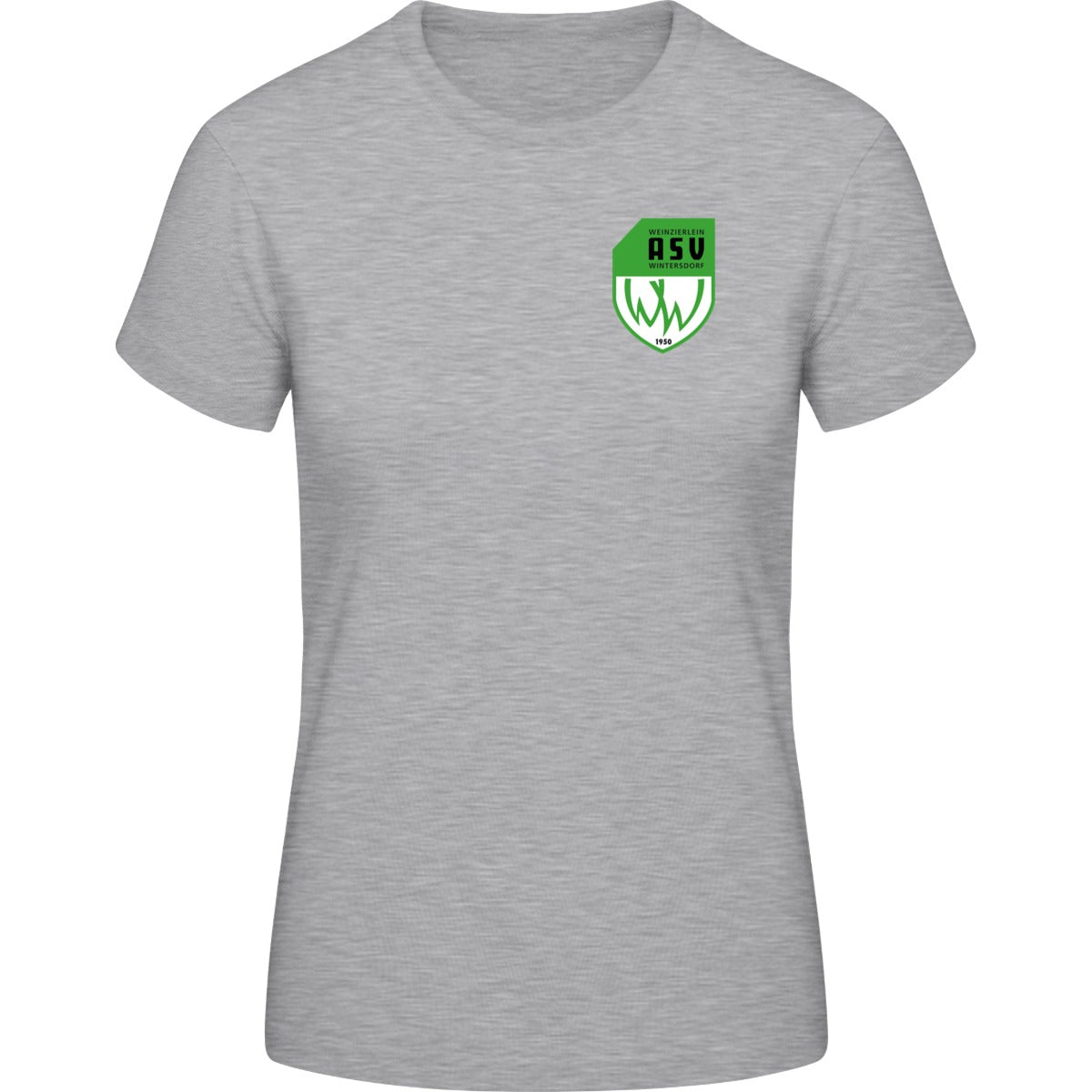 B&C #E190 T-Shirt Women – ASV-Wappen herzseitig Sport Grey Vorderseite