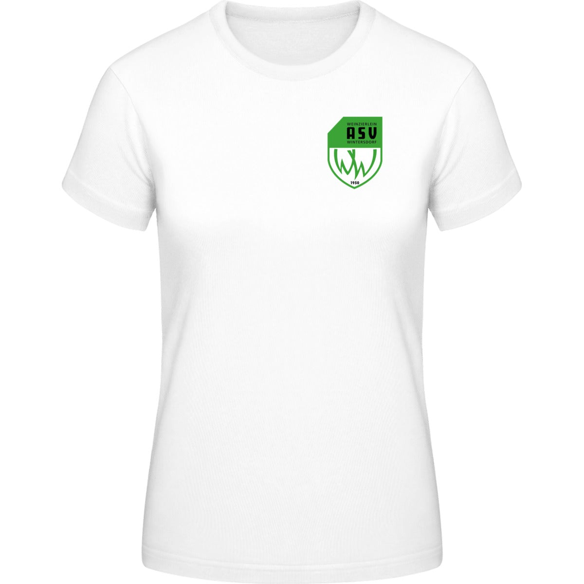 B&C #E190 T-Shirt Women – ASV-Wappen herzseitig White Vorderseite