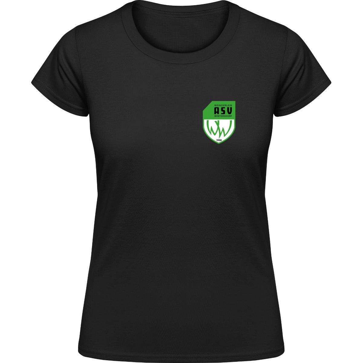 Gildan Softstyle T-Shirt Women – ASV-Wappen herzseitig Black Vorderseite