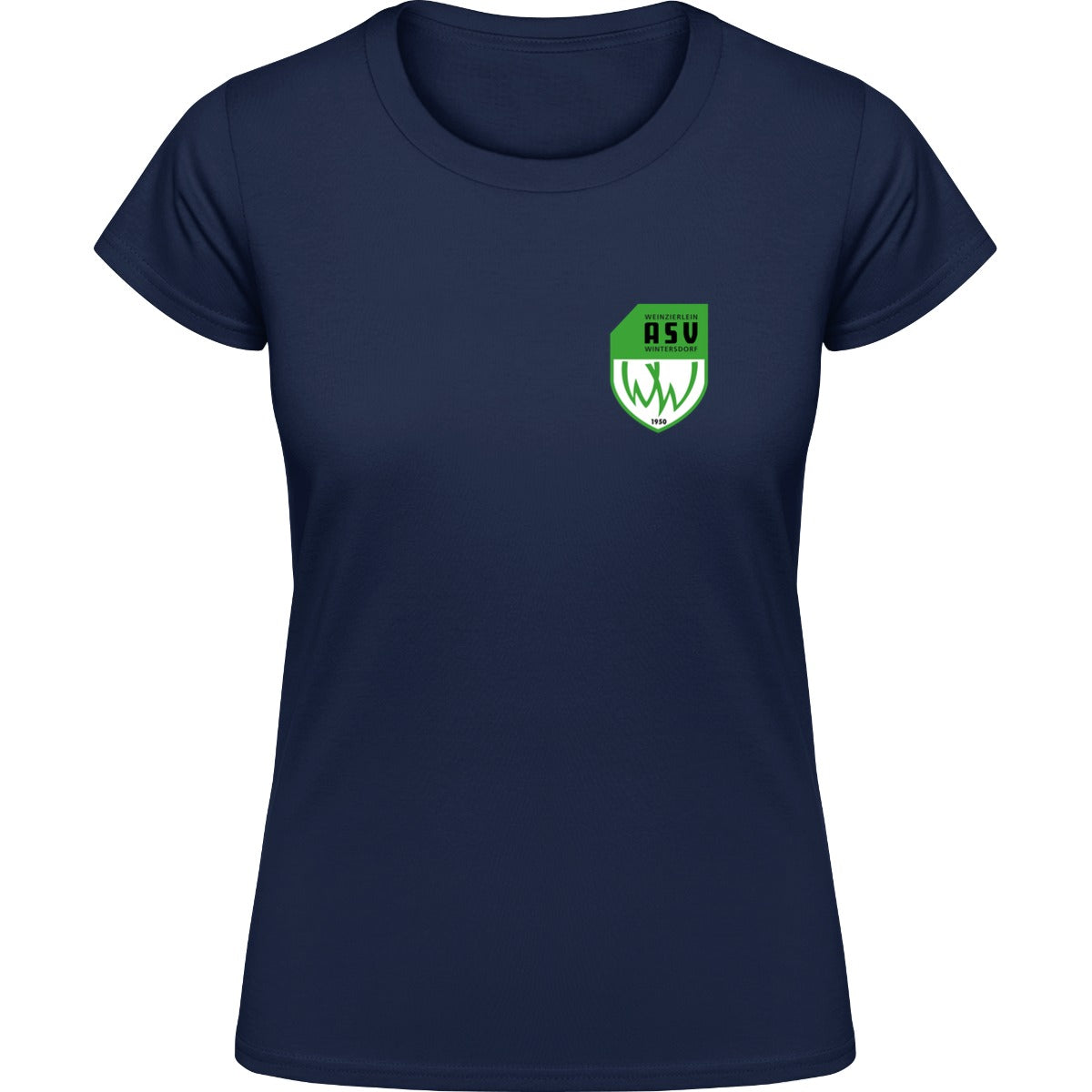 Gildan Softstyle T-Shirt Women – ASV-Wappen herzseitig Navy Vorderseite