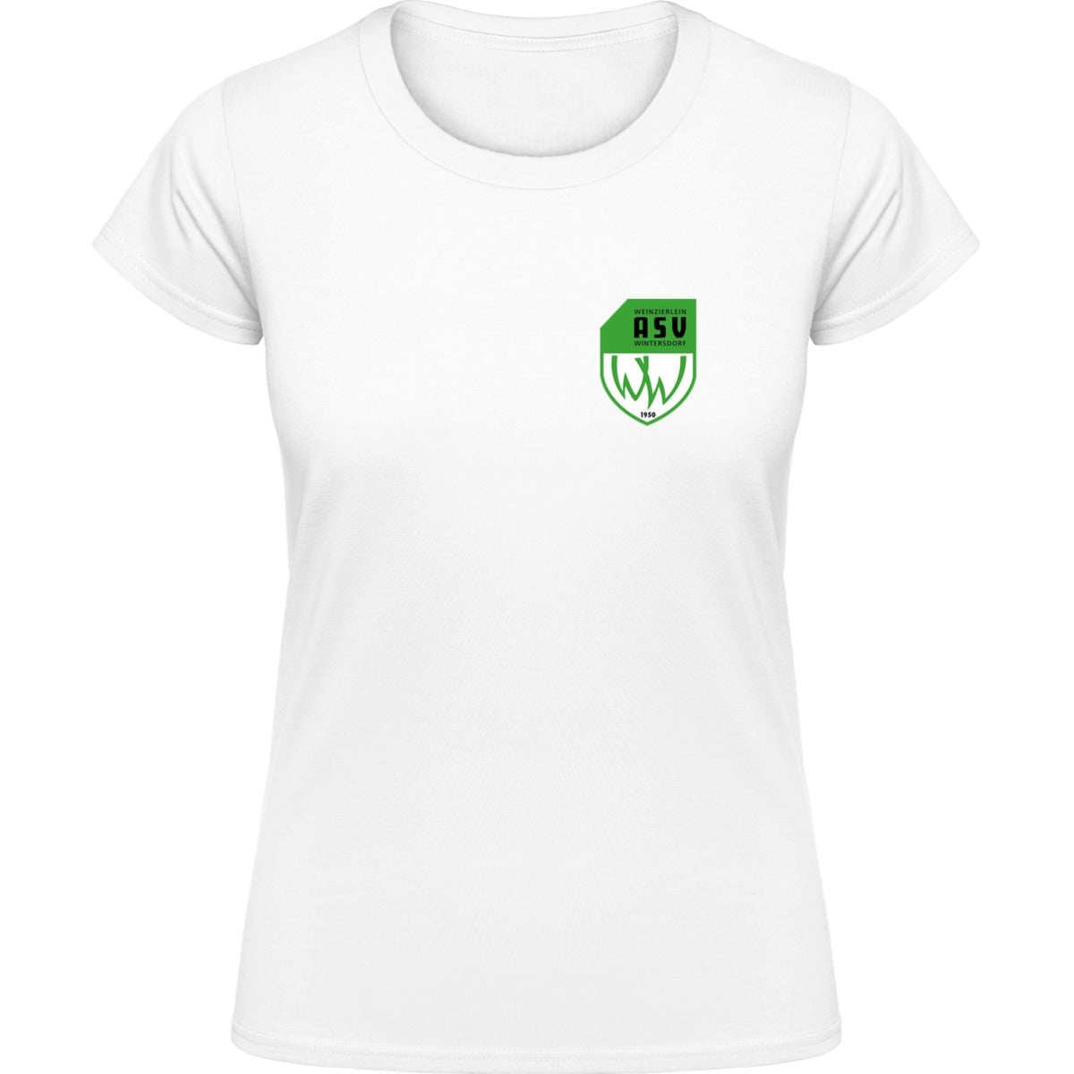 Gildan Softstyle T-Shirt Women – ASV-Wappen herzseitig White Vorderseite