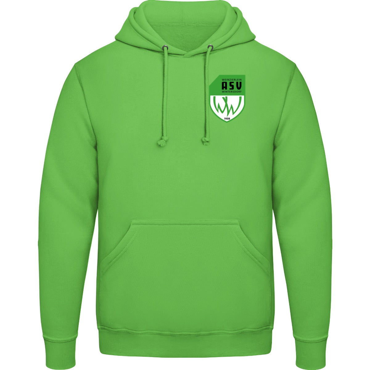College Hoodie JH001 – ASV-Wappen herzseitig Apple Green Vorderseite