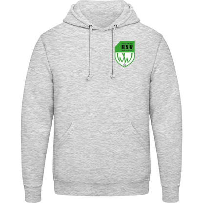 College Hoodie JH001 – ASV-Wappen herzseitig Ash Vorderseite