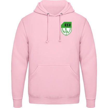 College Hoodie JH001 – ASV-Wappen herzseitig Baby Pink Vorderseite