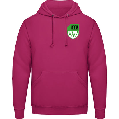College Hoodie JH001 – ASV-Wappen herzseitig Cranberry Vorderseite