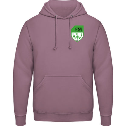 College Hoodie JH001 – ASV-Wappen herzseitig Dusty Purple Vorderseite