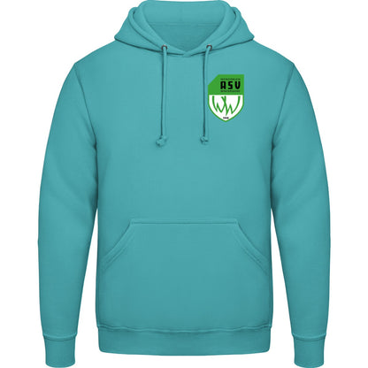 College Hoodie JH001 – ASV-Wappen herzseitig Hawaiian Blue Vorderseite
