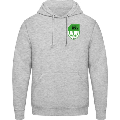 College Hoodie JH001 – ASV-Wappen herzseitig Heather Grey Vorderseite