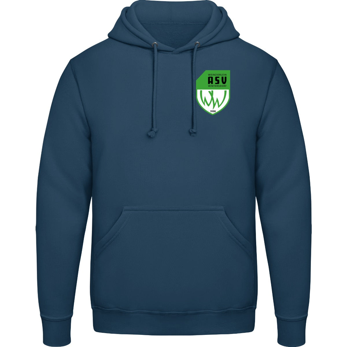 College Hoodie JH001 – ASV-Wappen herzseitig Ink Blue Vorderseite