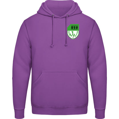 College Hoodie JH001 – ASV-Wappen herzseitig Magenta Magic Vorderseite