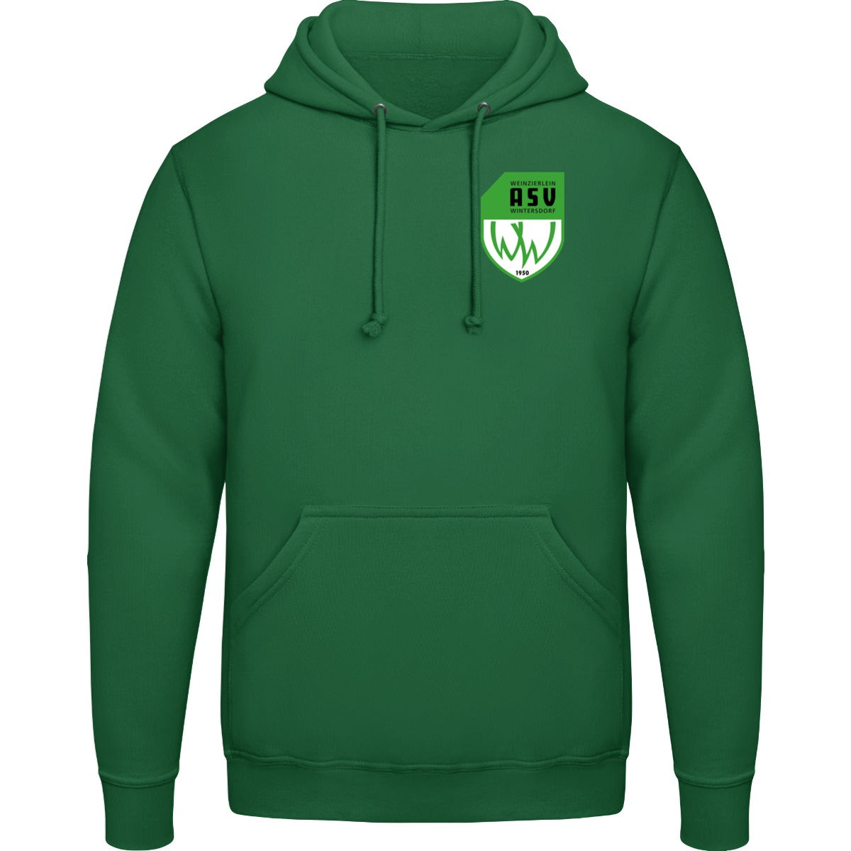 College Hoodie JH001 – ASV-Wappen herzseitig Moss Green Vorderseite