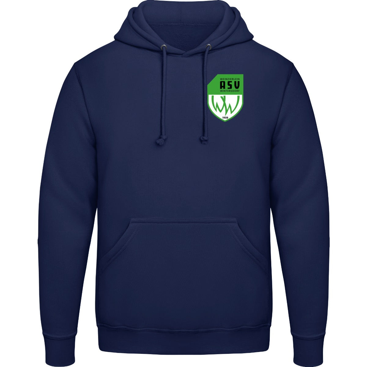 College Hoodie JH001 – ASV-Wappen herzseitig Oxford Navy Vorderseite