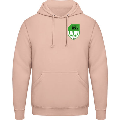 College Hoodie JH001 – ASV-Wappen herzseitig Peach Perfect Vorderseite