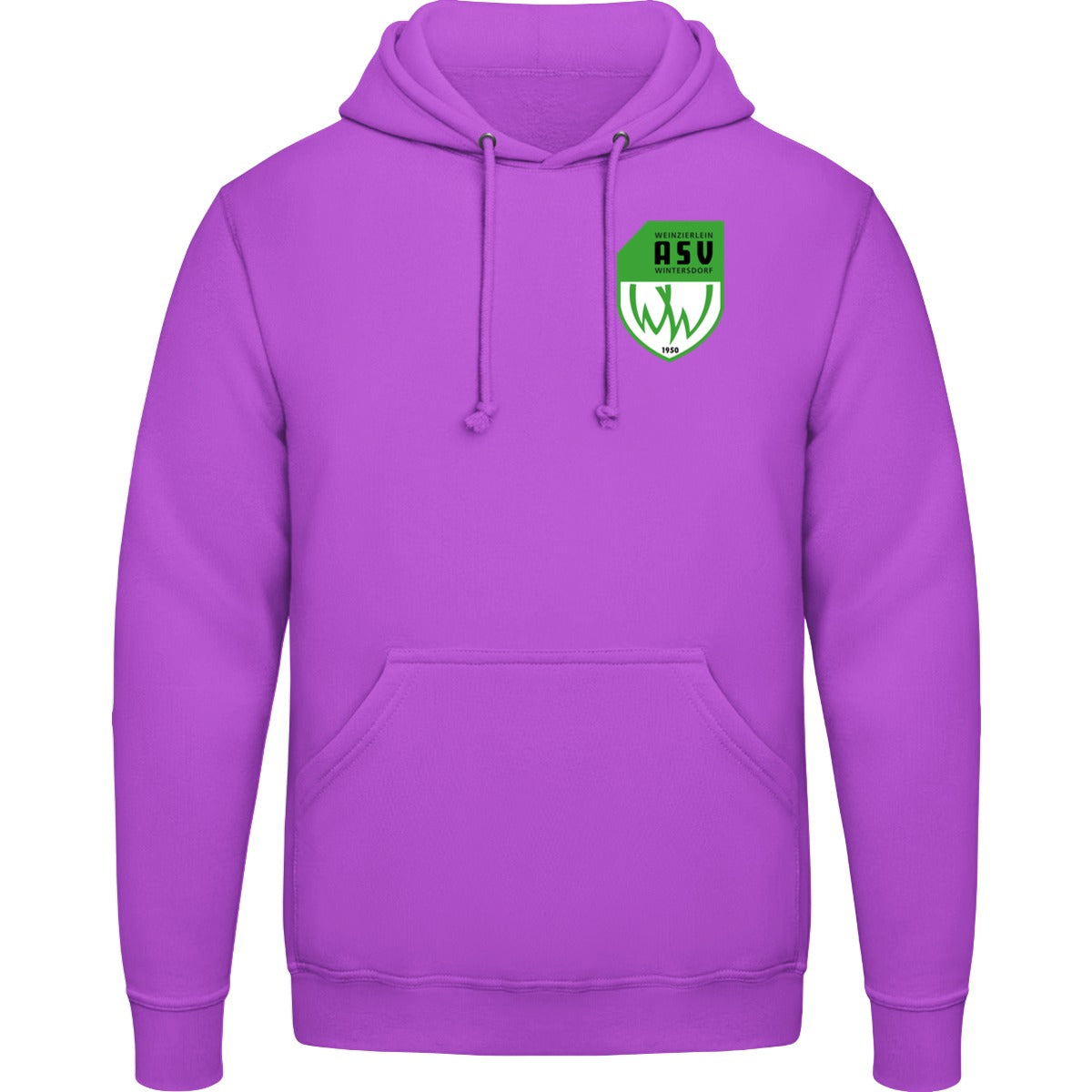 College Hoodie JH001 – ASV-Wappen herzseitig Pinky Purple Vorderseite