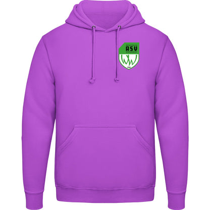 College Hoodie JH001 – ASV-Wappen herzseitig Pinky Purple Vorderseite