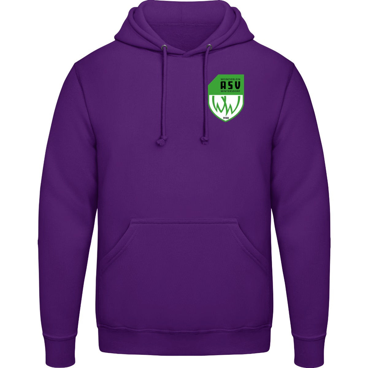 College Hoodie JH001 – ASV-Wappen herzseitig Purple Vorderseite