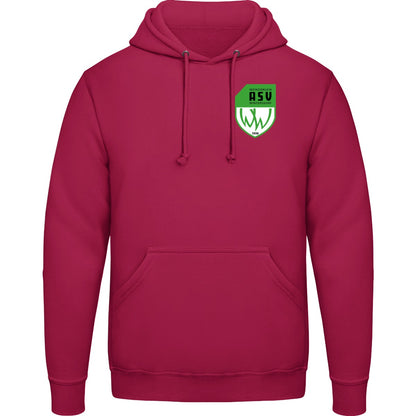 College Hoodie JH001 – ASV-Wappen herzseitig Red Hot Chilli Vorderseite