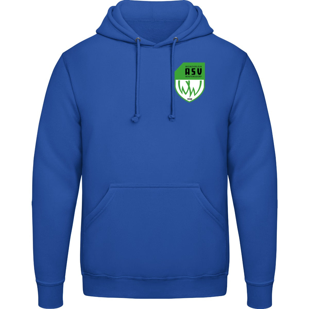 College Hoodie JH001 – ASV-Wappen herzseitig Royal Blue Vorderseite