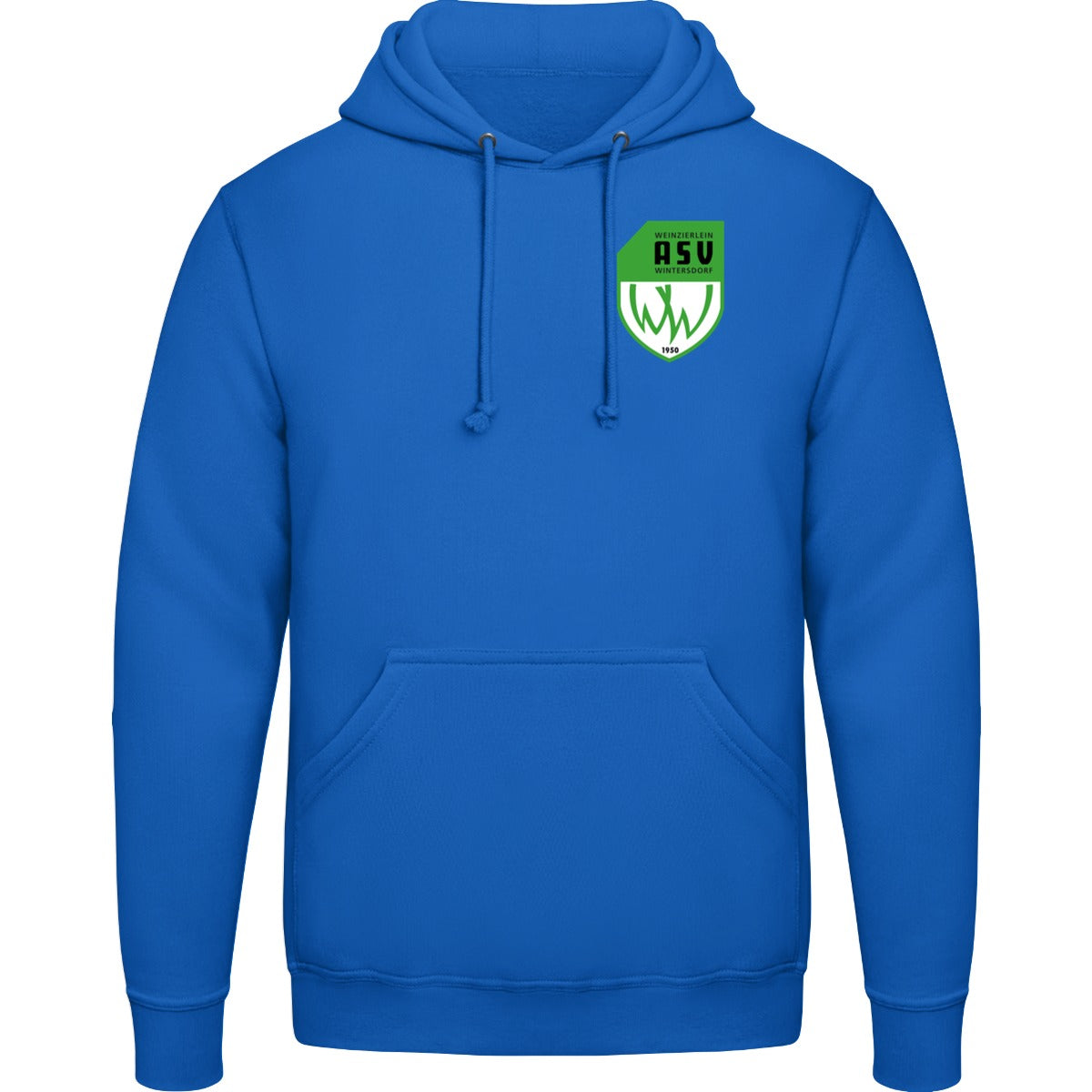 College Hoodie JH001 – ASV-Wappen herzseitig Sapphire Blue Vorderseite