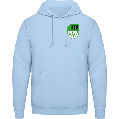 College Hoodie JH001 – ASV-Wappen herzseitig Sky Blue Vorderseite