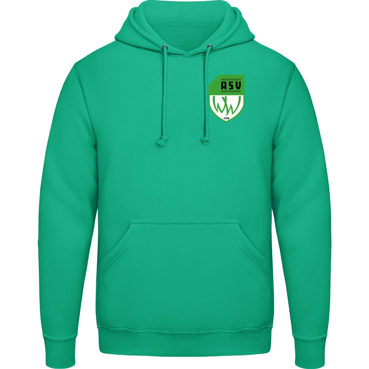 College Hoodie JH001 – ASV-Wappen herzseitig Spring Green Vorderseite