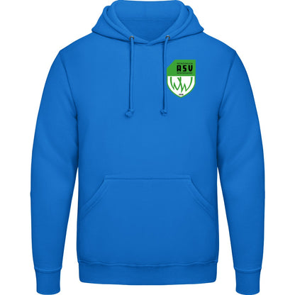 College Hoodie JH001 – ASV-Wappen herzseitig Tropical Blue Vorderseite