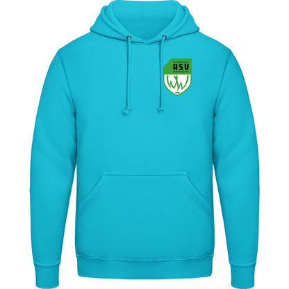 College Hoodie JH001 – ASV-Wappen herzseitig Turquoise Surf Vorderseite