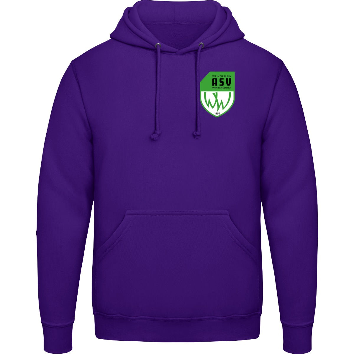 College Hoodie JH001 – ASV-Wappen herzseitig Ultra Violet Vorderseite
