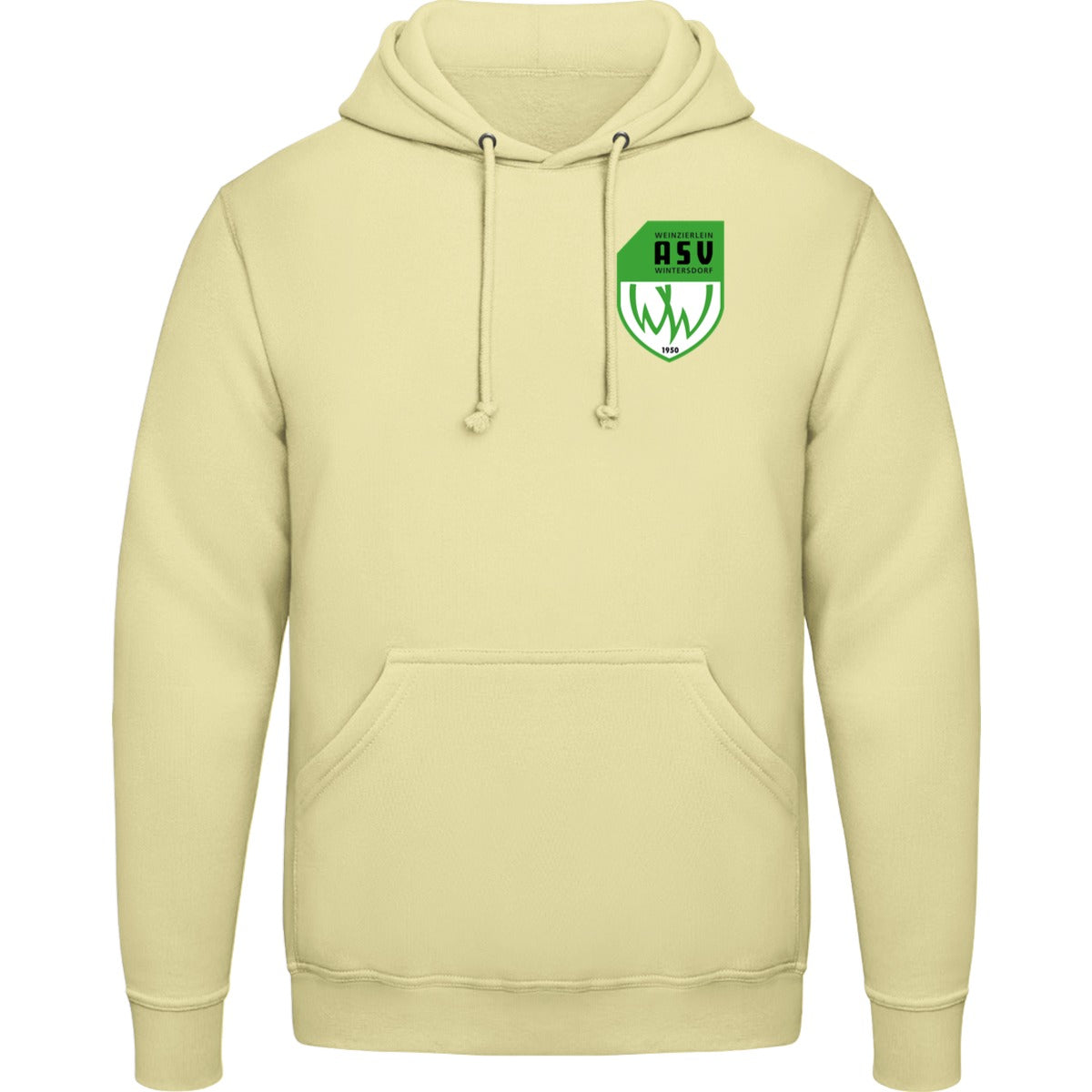 College Hoodie JH001 – ASV-Wappen herzseitig Vanilla Milkshake Vorderseite