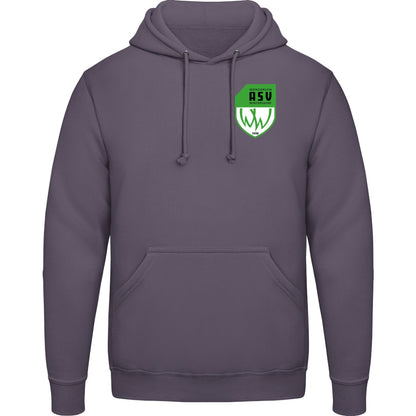 College Hoodie JH001 – ASV-Wappen herzseitig Wild Mulberry Vorderseite