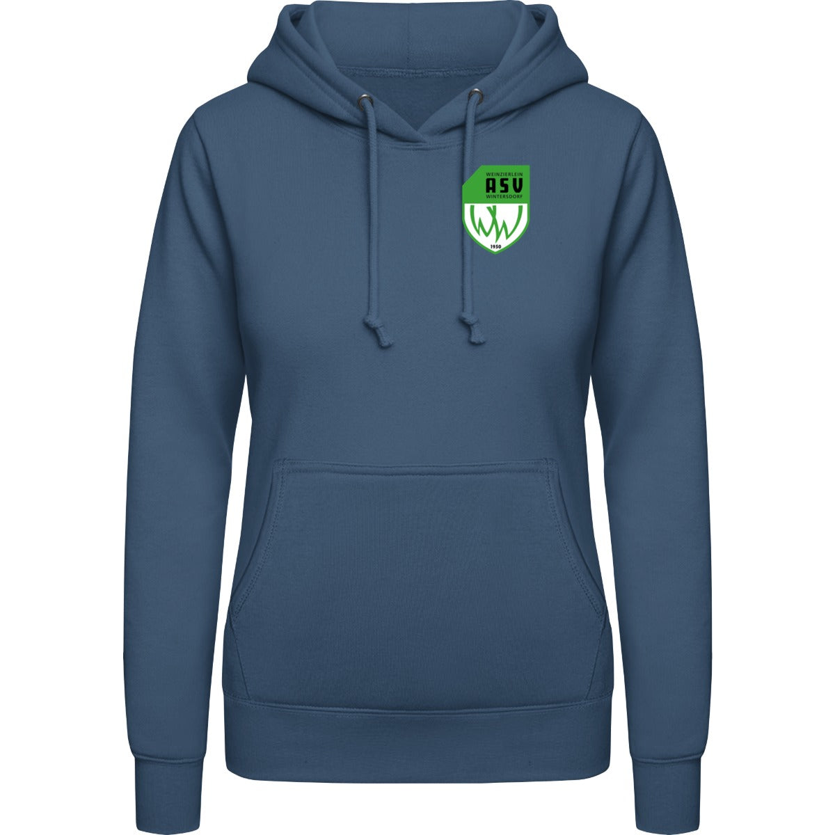 College Hoodie Women JH001F – ASV-Wappen herzseitig Airforce Blue Vorderseite