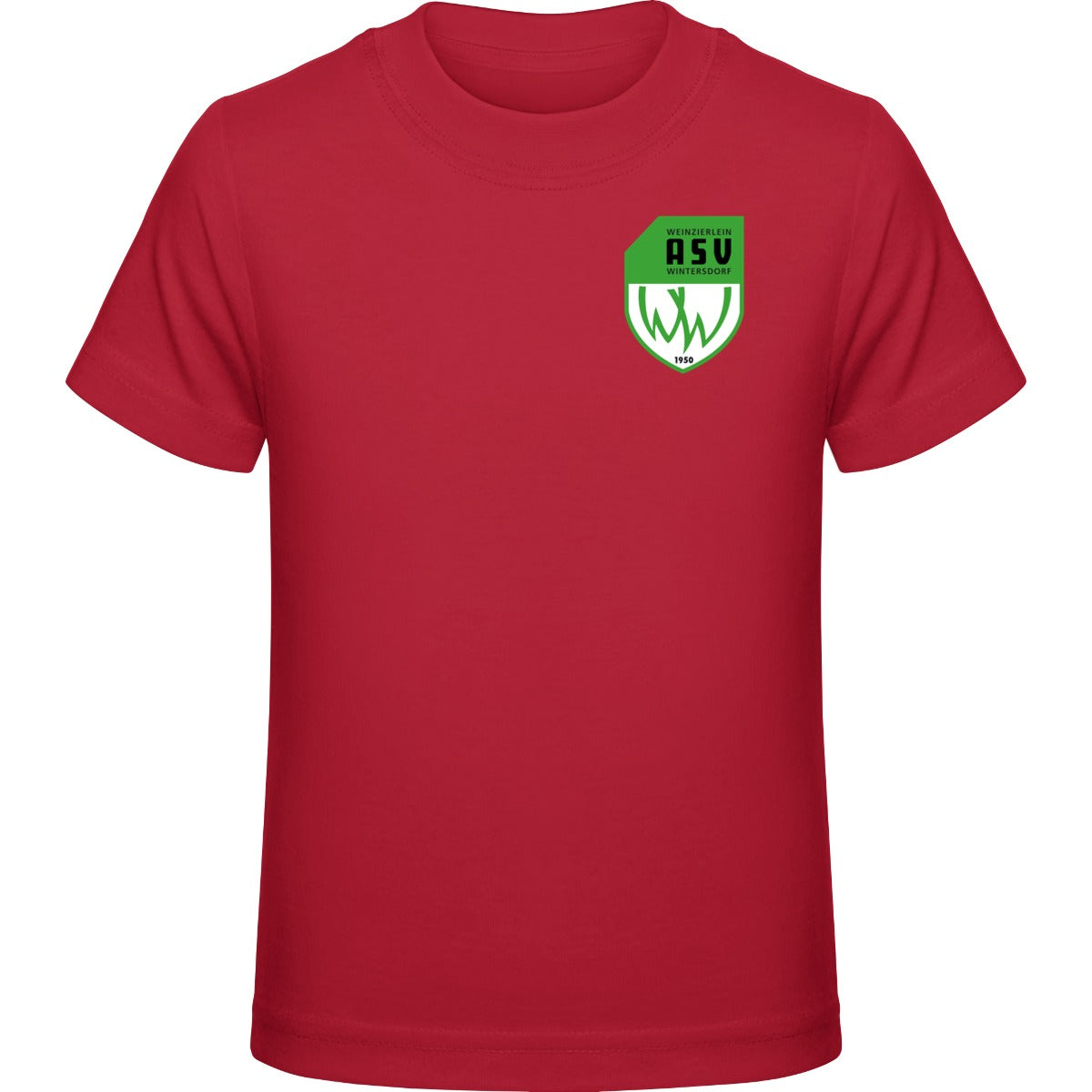 Kids Premium T-Shirt E399 – ASV-Wappen herzseitig Fire Red Vorderseite