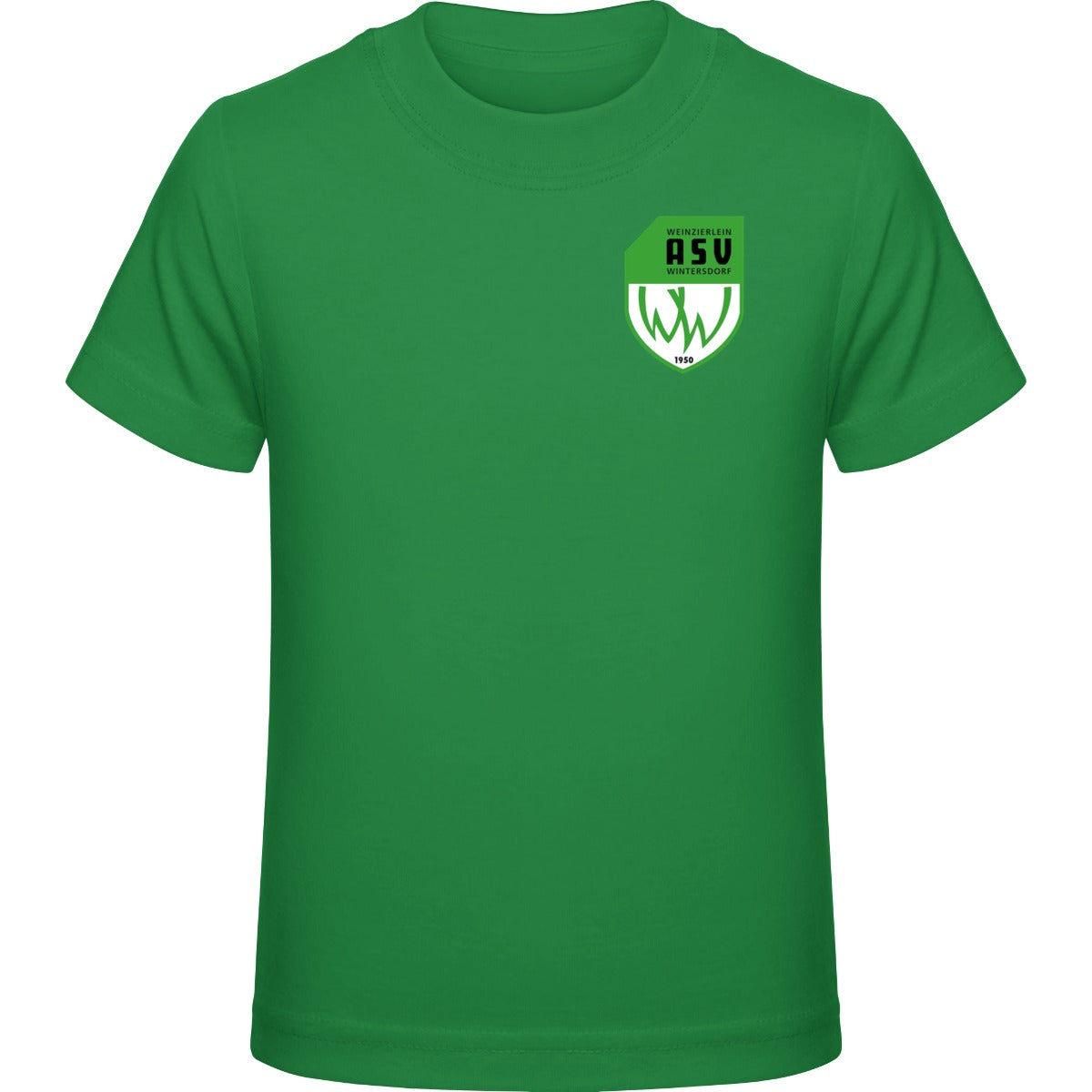 Kids Premium T-Shirt E399 – ASV-Wappen herzseitig Kelly Green Vorderseite